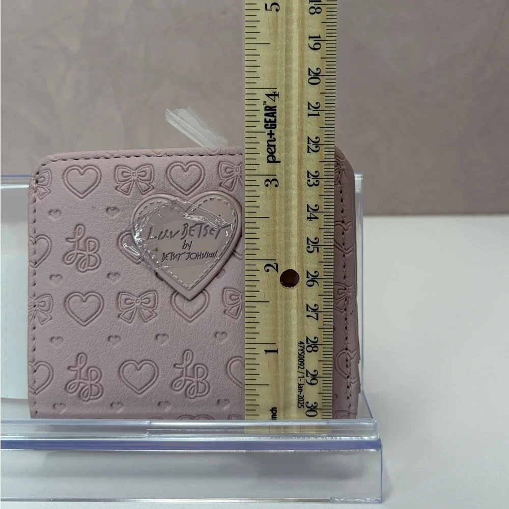 Love Betsey Blush Heart & Bow Embossed Wallet - Picture 3 of 13